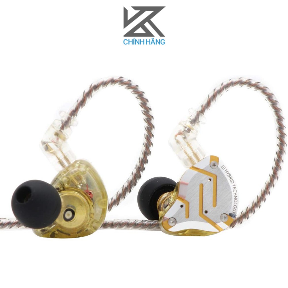 Tai nghe KZ ZS10 Pro - Hàng chính hãng | Có mic thoại, dây dẫn tháo rời, 1DD + 4BA mỗi