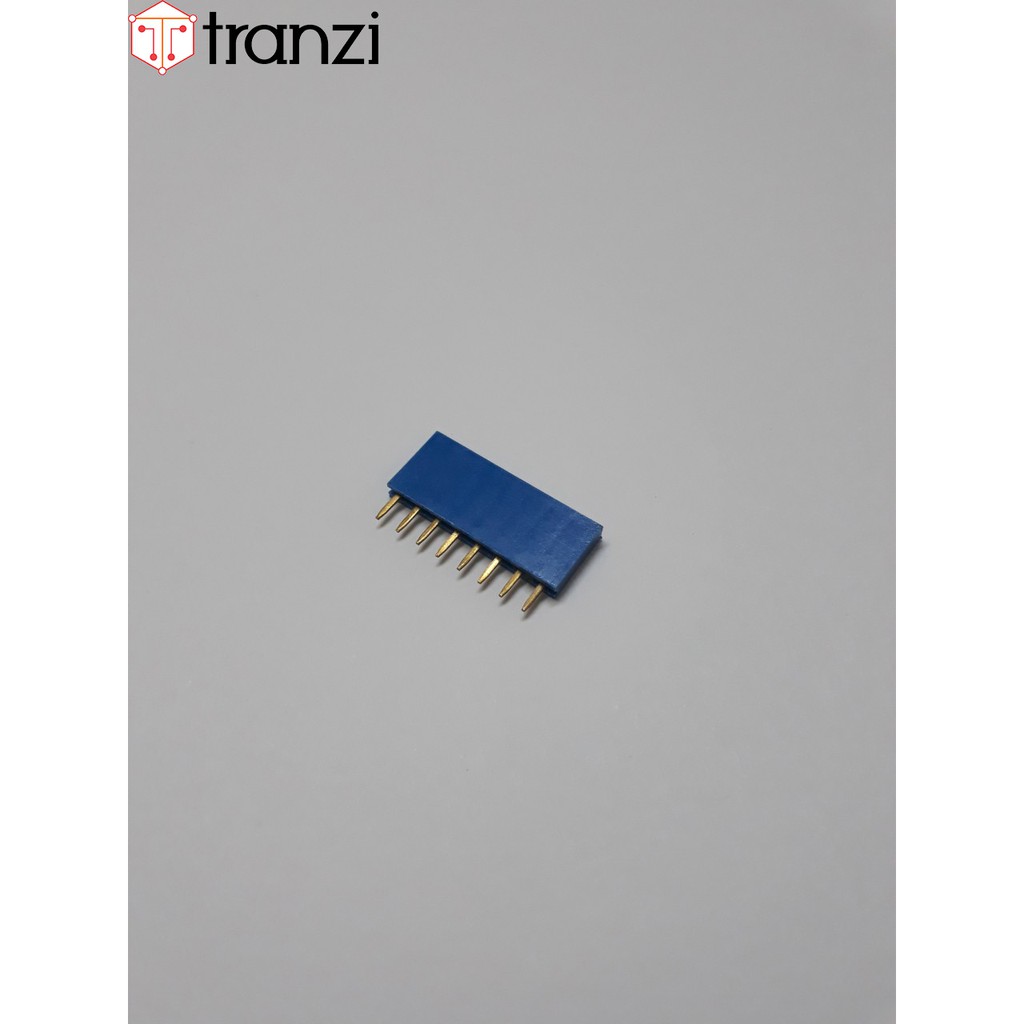 Giăm cắm 2.54mm đơn cái thẳng 8P 8.5mm xanh lam - túi 10 cái