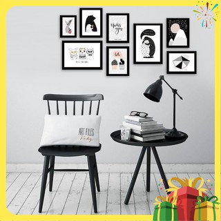 Bộ 8 khung ảnh treo tường kèm hình "Ngộ nghĩnh" TTK121