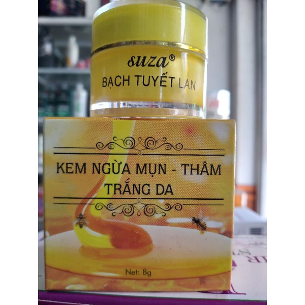 Kem ngừa mụn _thâm trắng da Suza Bạch Tuyết Lan