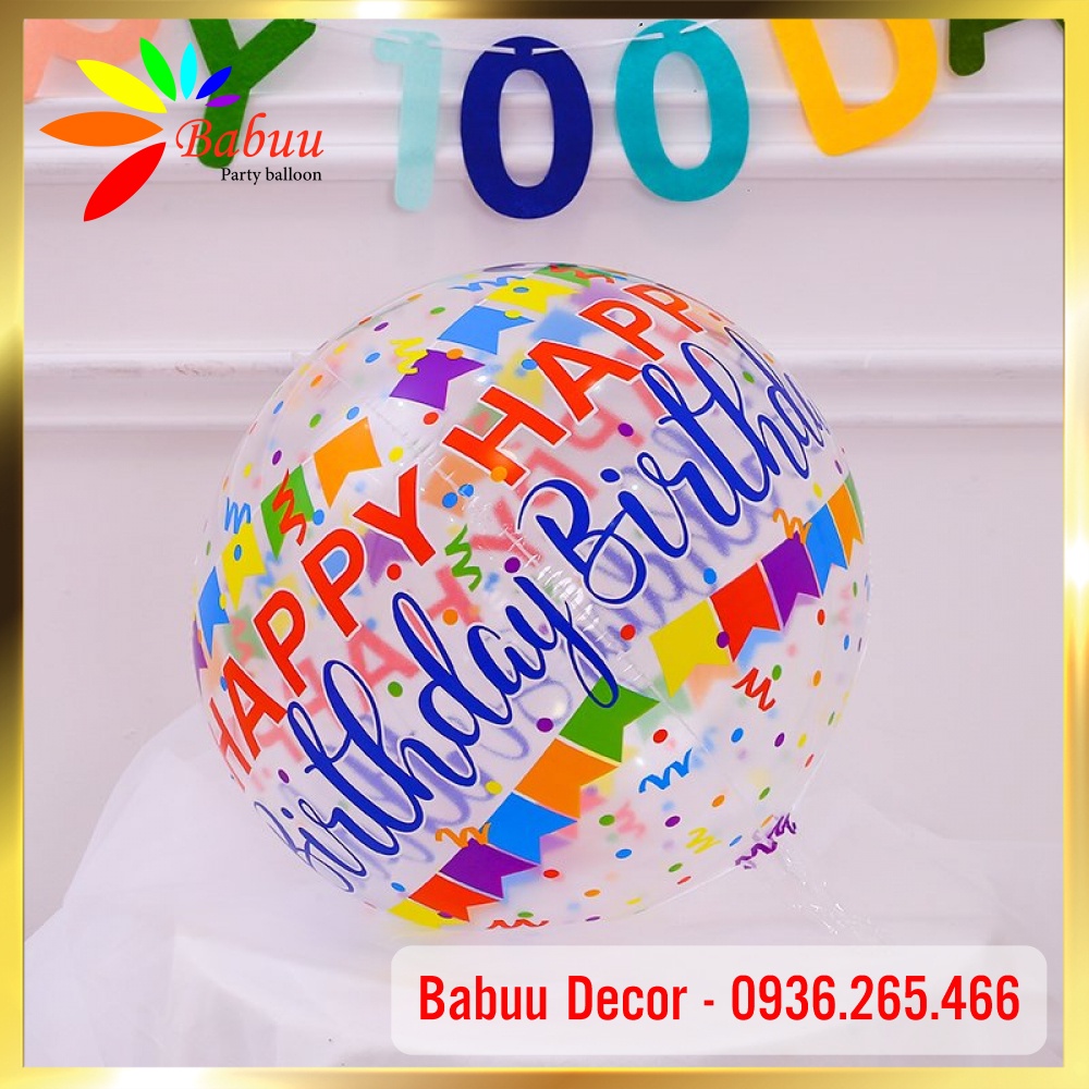 Bóng 4D in chữ Happy Birthday