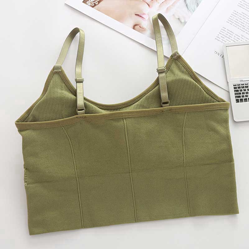 AOFEIQIKE Áo ngực cotton mềm mại phong cách tối giản cho nữ