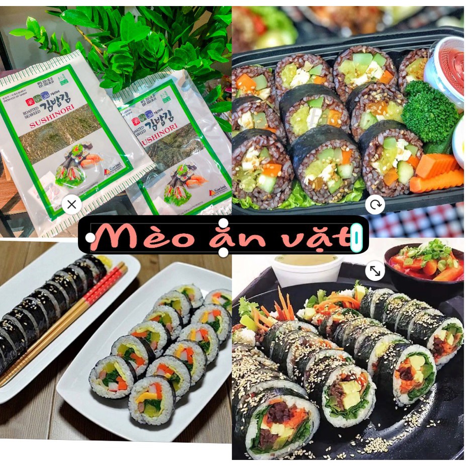RONG BIỂN CUỘN CƠM,KIMBAP HÀN QUỐC GÓI 10 LÁ - Mèo Ăn Vặt