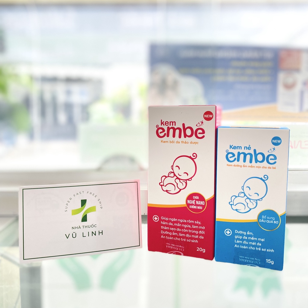Kem Em Bé dưỡng ẩm da mờ sẹo ngừa thâm viêm da cơ địa muỗi đốt rôm sảy chàm sữa mẩn ngứa mát da thảo dược kem hăm 20/15g