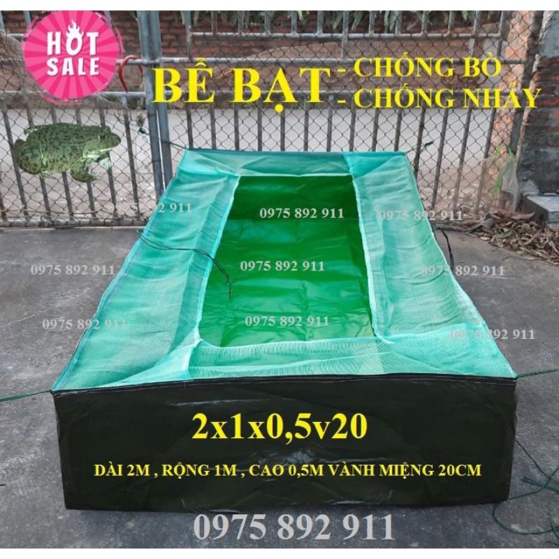 Bể bạt ươm ốc ếch cá , chống bò , chống nhảy- xanh bộ đội