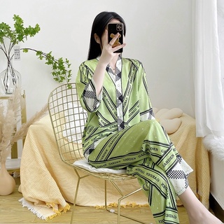 Bộ Lụa Mặc Nhà Pijama Nữ Cổ V Lụa Xước Chất Lụa Cao Cấp Mát Mềm Mịn  LovelyPhan Pijama