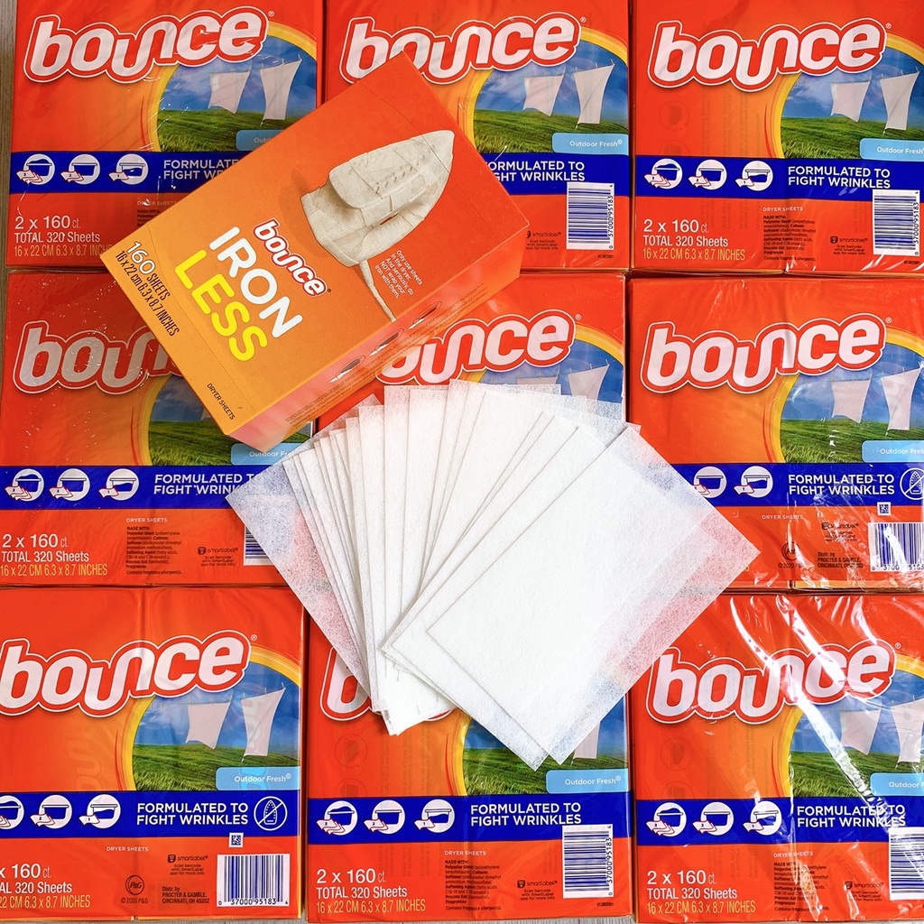 Giấy thơm quần áo bounce Mỹ công dụng 4 in1, lưu hương thơm lâu hơn