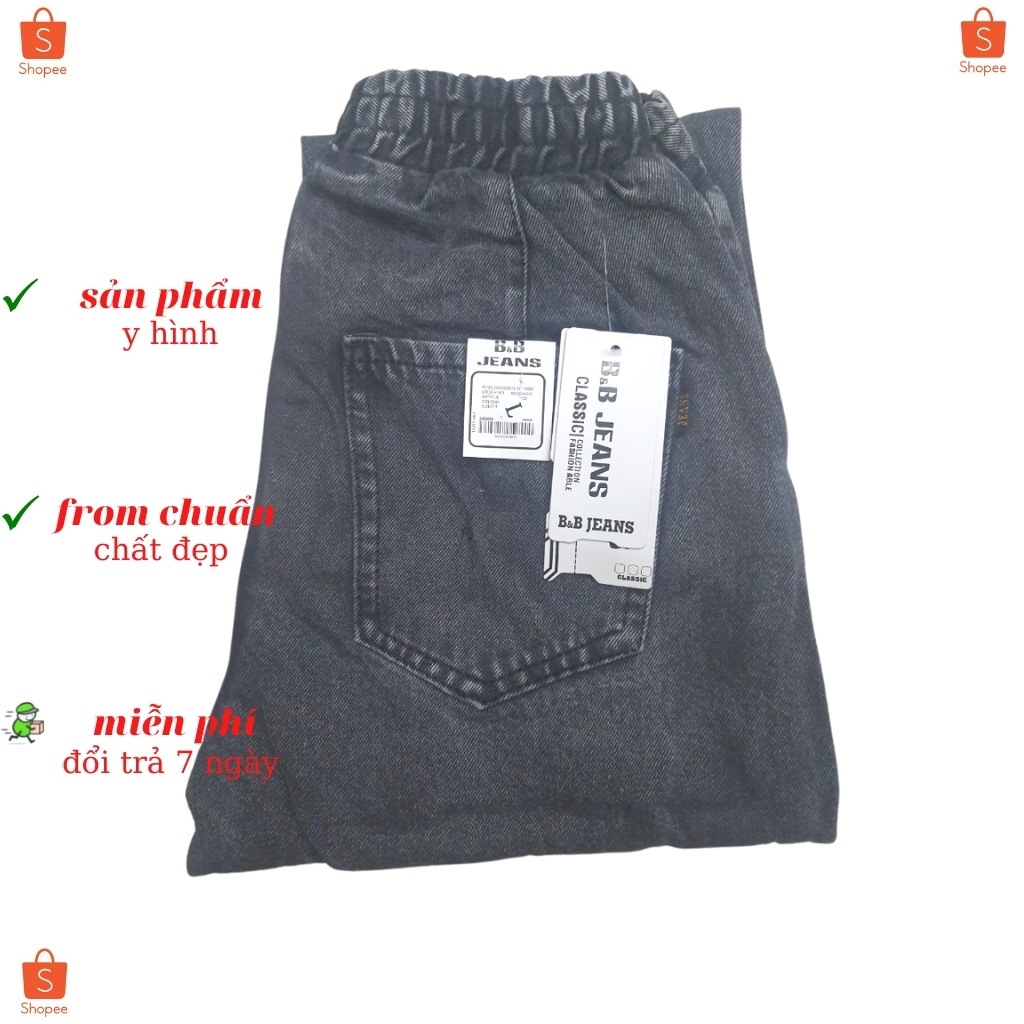 Quần Jean Nam TENJI STORE AD666 Baggy Xám Trơn Lưng Chun Mẫu Mới Phong Cách Cá Tính Thời Trang Hot Trend (44 - 72KG) | BigBuy360 - bigbuy360.vn