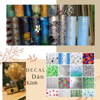 Giấy dán kính, decal dán kính sẵn keo tự bốc dán nhiều mẫu đẹp