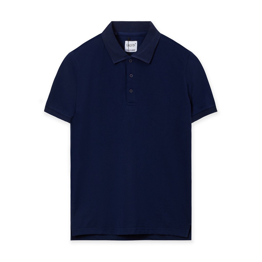 Áo polo nam Galvin cotton cá sấu cao cấp xuất xịn dệt bo dày dặn chuẩn form áo thun cổ bẻ tay ngắn