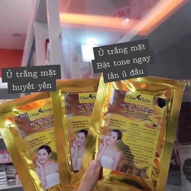 Ủ trắng da mặt huyết yến