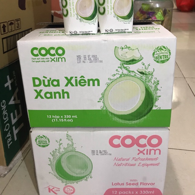 1 Thùng 12 h nước Dừa Coco date mới 8/2022