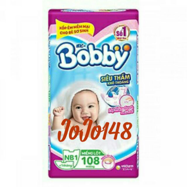 (tặng 9miếng)Miếng Lót Sơ Sinh Bobby Fresh Newborn 1 - 108 (108 Miếng) 