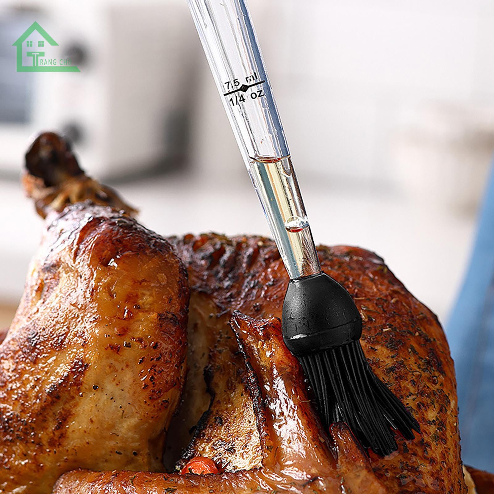 RT Turkey Baster Syringe, Meat Marinade Injector with Needles Cleaning Brush