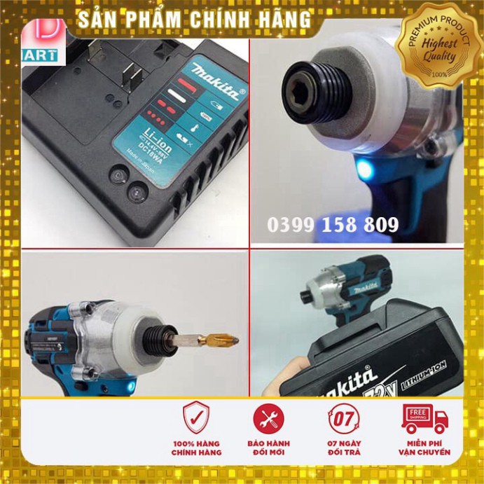 [ FREE SHIP ] Máy bắn vít Makita 72v Không Chổi Than pin 10 cell cực trâu tặng 2 mũi vít có nam châm hút