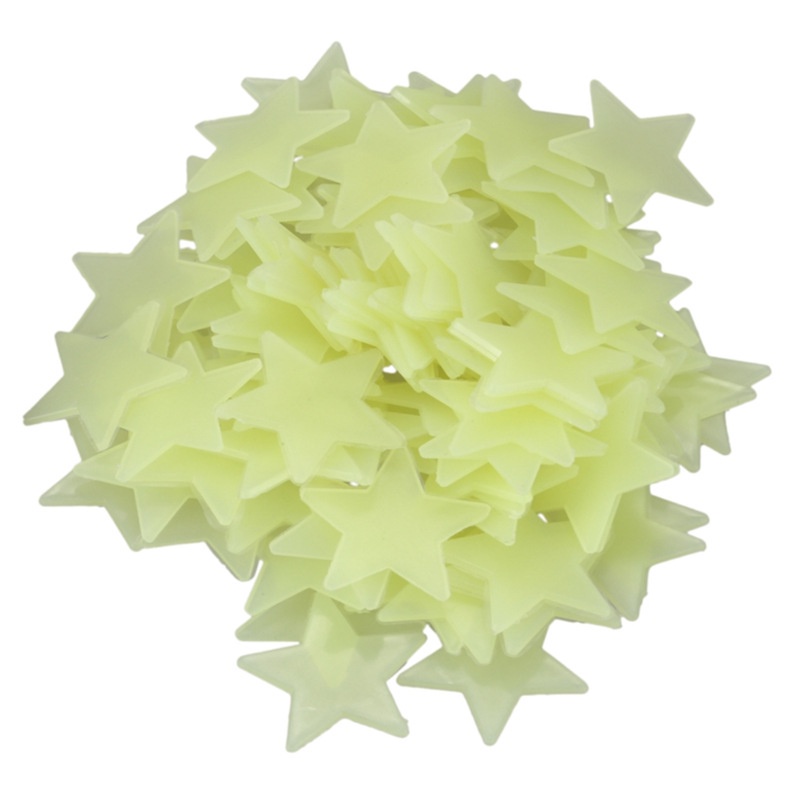 Bộ 100 Ngôi Sao 3D Dạ Quang Dán Trang Trí Tường