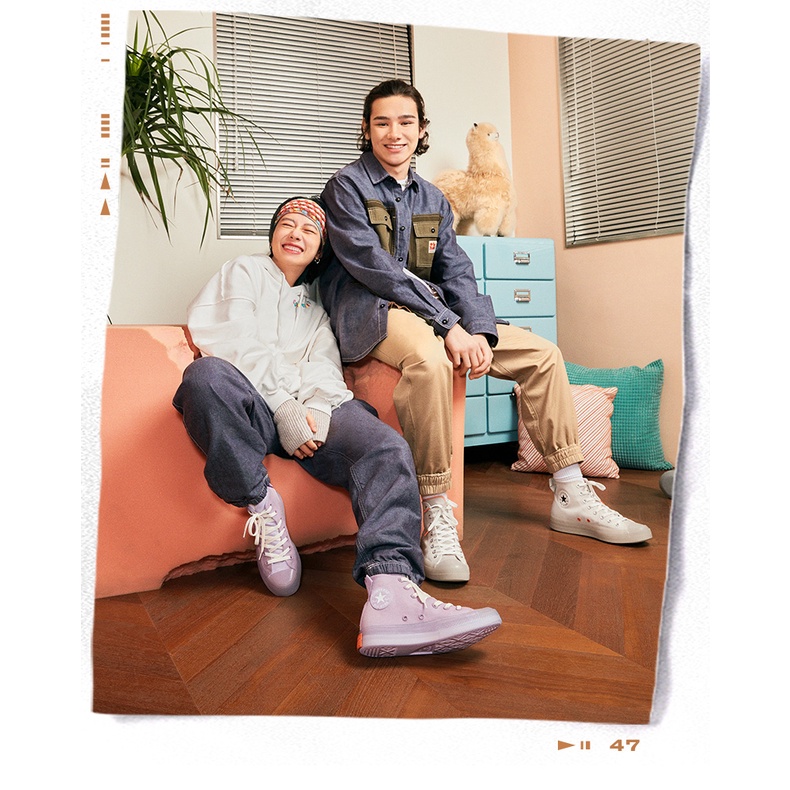 Giày Thể Thao CONVERSE All Star CX Vải canvas Đế jelly Màu Hồng Nhạt Dễ Thương 172893C-280