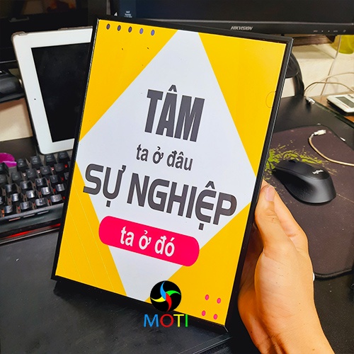 Tranh Động Lực - Tranh Slogan Trang Trí Văn Phòng Làm Việc - Học Tập Có Khung