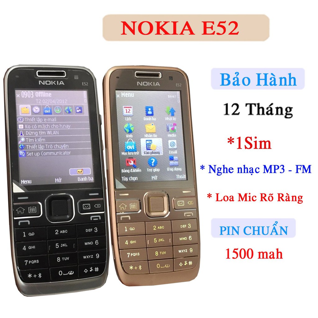 Điện thoại Nokia E52 – Chính Hãng Bảo Hành 12 Tháng