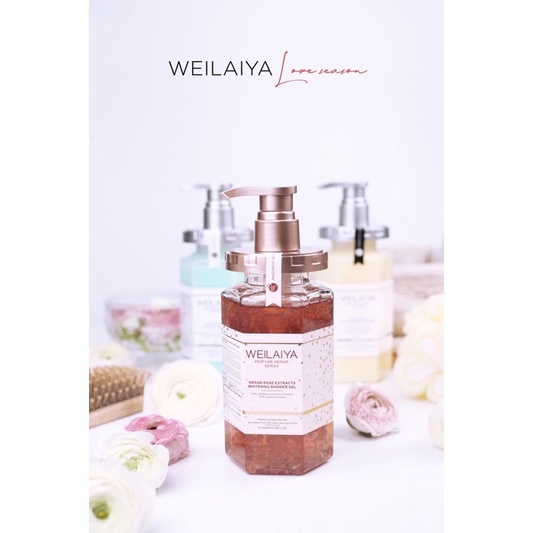 Sữa Tắm Trắng Da Cánh Hoa Hồng Damask Weilaiya Lưu Hương Thơm Lâu Toàn Thân Chính Hãng