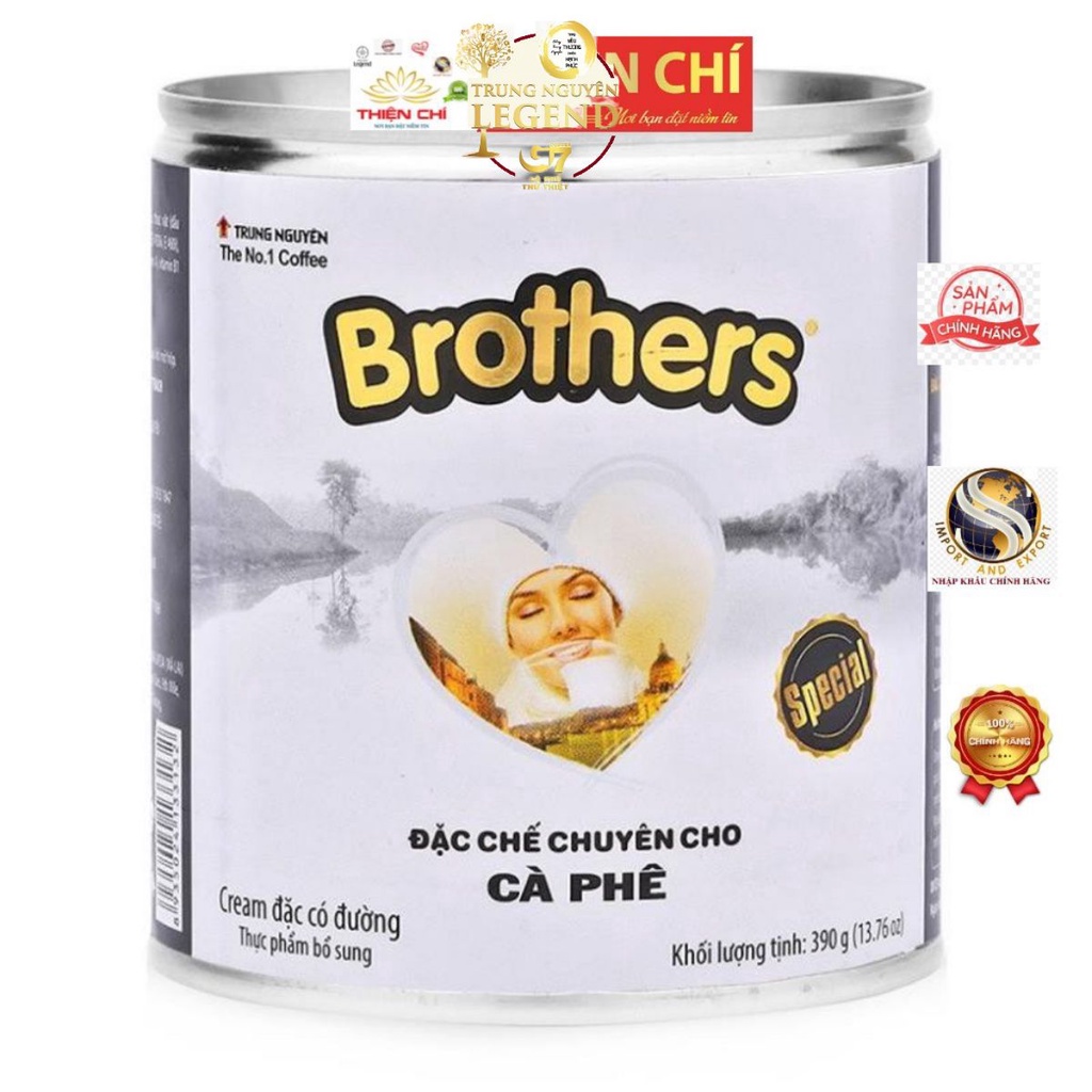 Combo 5 lon Sữa đặc Brothers Trung Nguyên Legend - Nguyên liệu pha chế cà phê