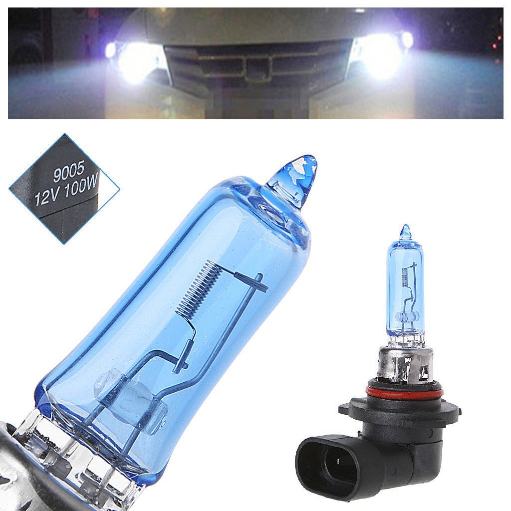 Đèn Pha Halogen 9005 Hb3 100W 12V 6000K Ánh Sáng Trắng Cho Xe Hơi