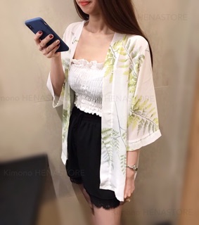 Kimono Hoạ Tiết Lá