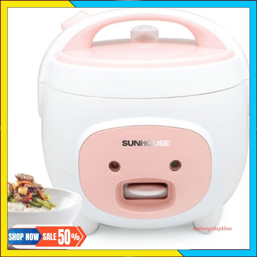 Nồi Cơm Điện Sunhouse 1,2l SHD8217W - hàng chính hãng nấu cơm ngon