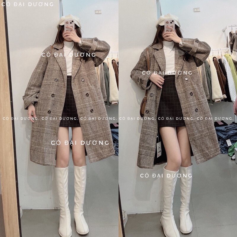 áo dạ kẻ dài mã 623