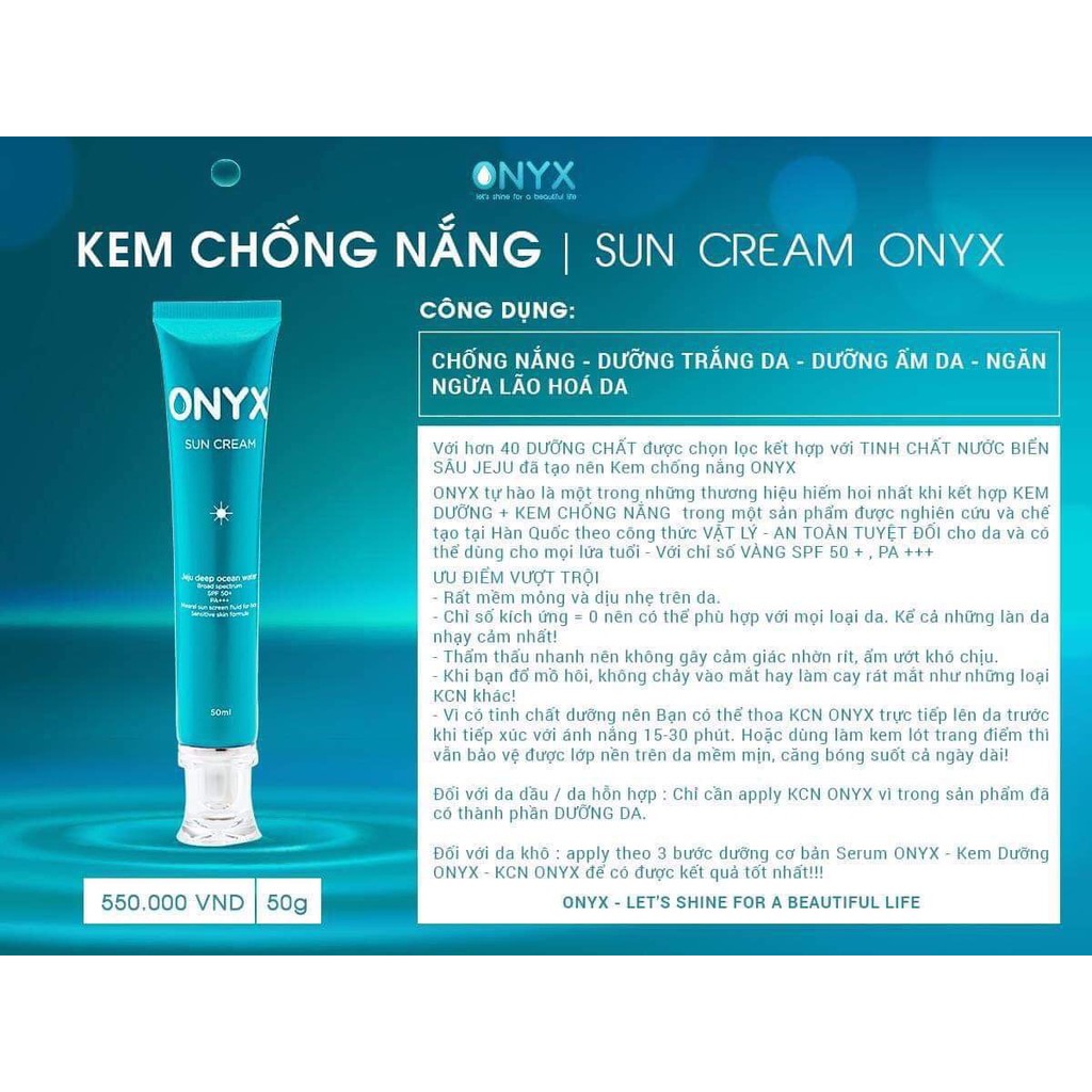 kem chống nắng, dưỡng da, make up da ONYX / 50g | BigBuy360 - bigbuy360.vn