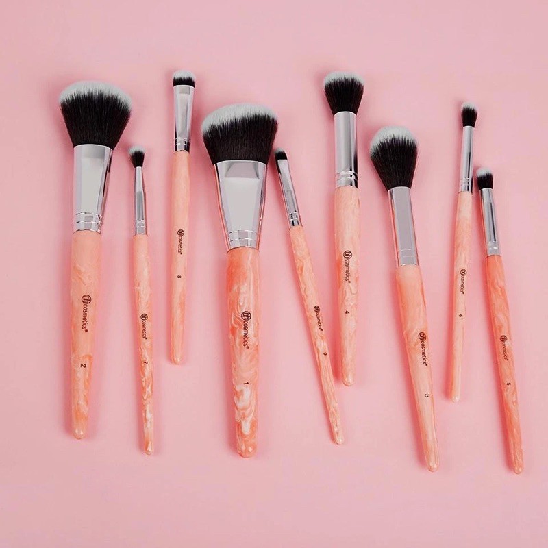 Bộ cọ trang điểm set cọ trang điểm Bh Cosmetics Bhcosmetics bhcosmetics bhcosmetic rose quartz 9 piece brush set brushes