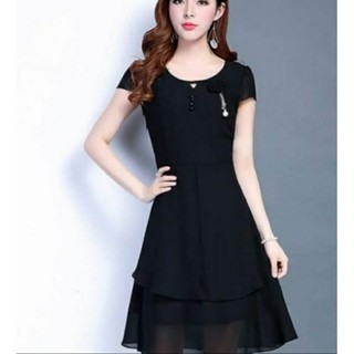 Đầm xòe phối voan