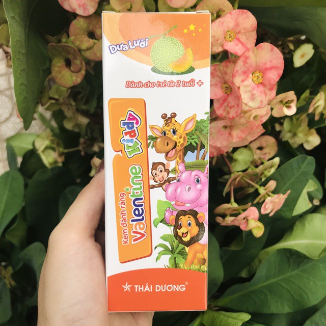 Kem đánh răng dành cho trẻ em Valentine Kiddy 100g vị dưa gang, sản phẩm của Sao Thái Dương