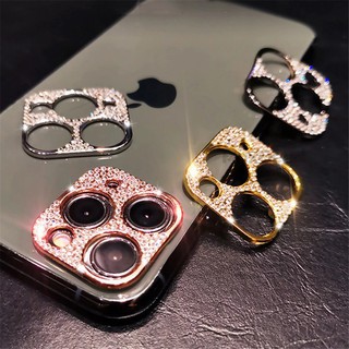 Khung kim loại đính đá bảo vệ camera điện thoại iPhone 12 pro Max 12 Mini 11 Pro Max/ iPhone11/11 Pro Max