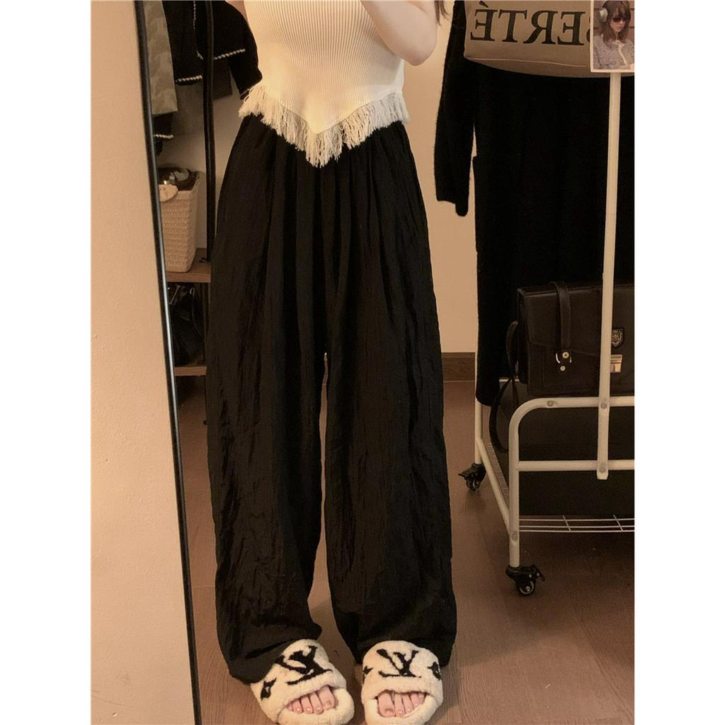 QADCOL Set Áo Thun Ngắn Tay + Quần ống rộng Thời Trang Nữ