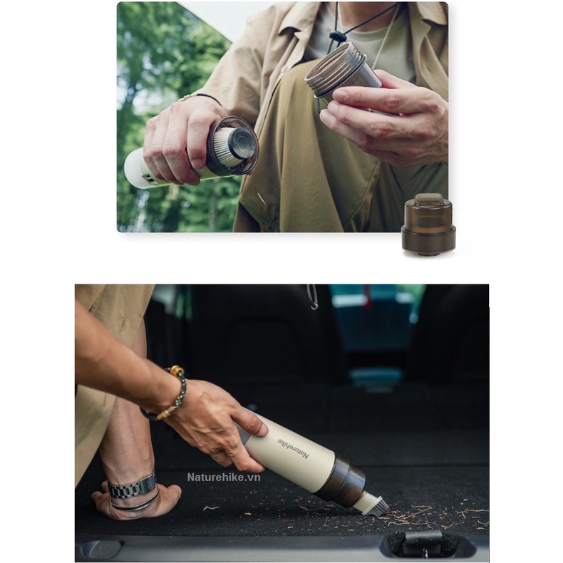 Bơm sạc điện đa năng kiêm máy hút bụi ô tô NatureHike CNH22DQ003