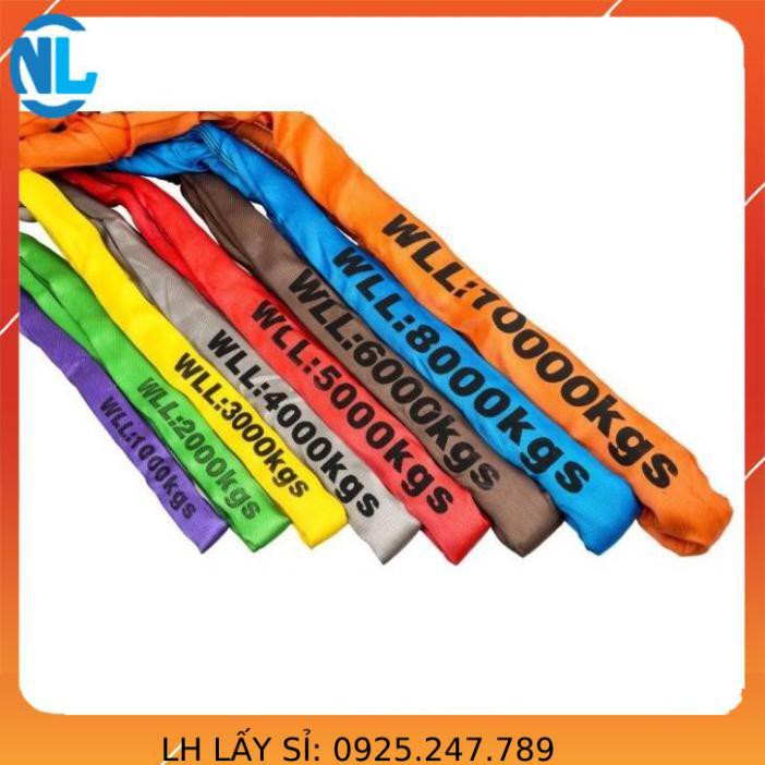 Dây cáp vải cẩu hàng 1 Tấn - bản 25mm - Hệ số 5:1 - 4 Mét cáp thép giá sỉ NAM LONG CHÂU