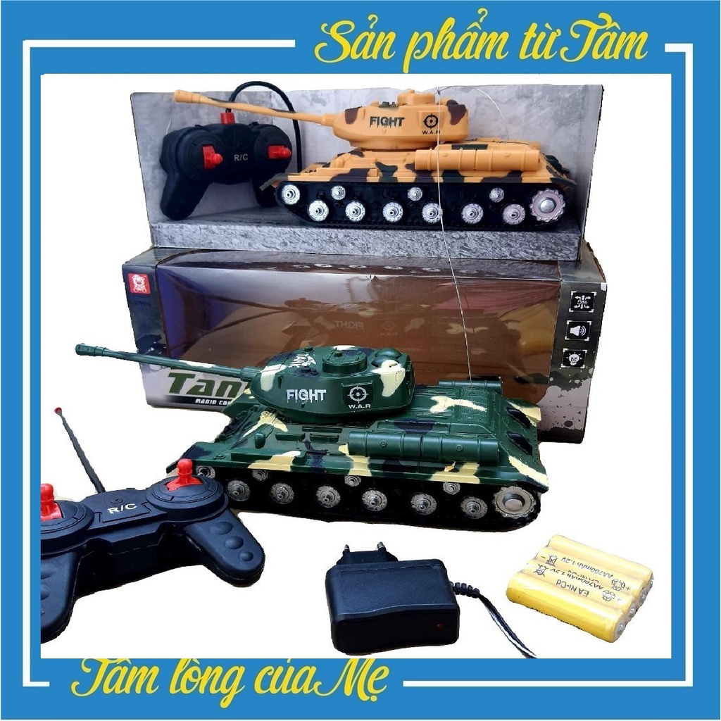 Đồ Chơi Xe Tăng Điều Khiển Từ Xa 4 Chiều Có Nhạc Và Đèn Led Di Chuyển Siêu Cấp