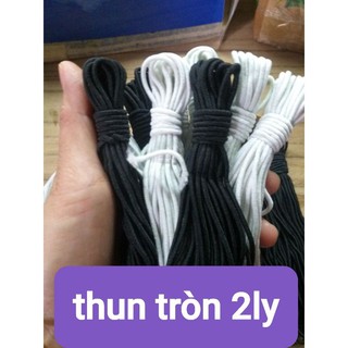 bó10mThun tròn làm dây khuy ,dây cột tóc, làm đồ handmade