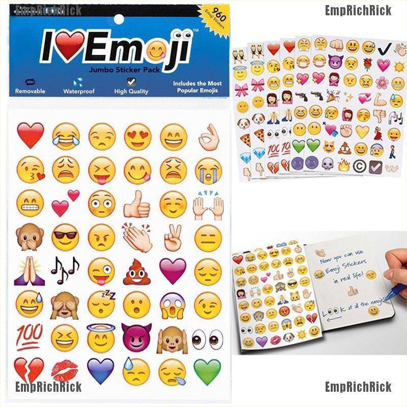 Nhãn dán mặt cười Emoji sáng tạo trang trí điện thoại Laptop