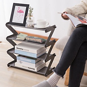 Kệ Dép 4 Tầng Chữ Z Để Sách Vỡ, Giá Để Giày Dép, Vật Dụng Đa Năng Cao Cấp Kích Thước 47.5*46*19 cm