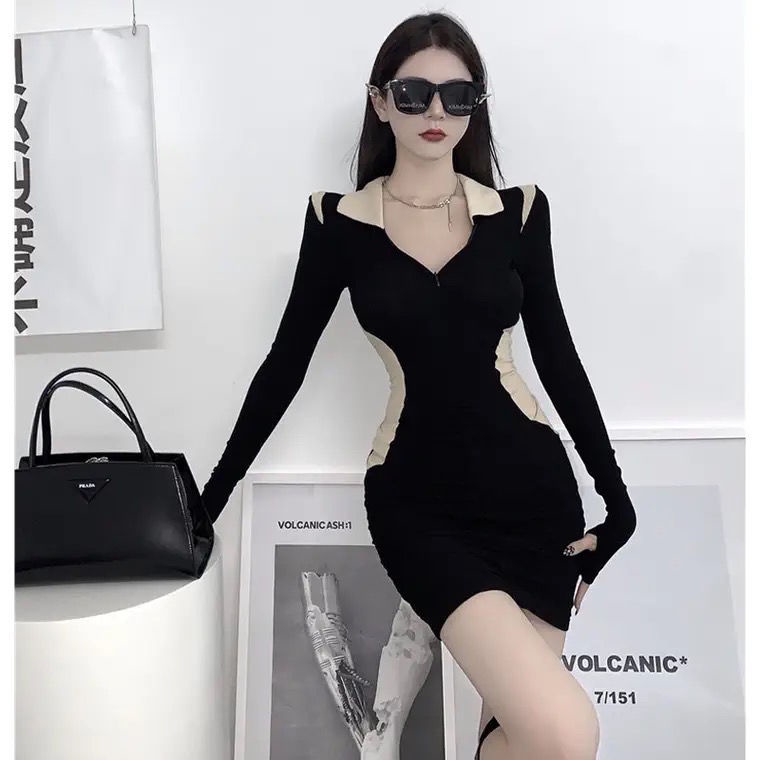 Đầm Ôm Dài Tay Thời Trang Thu Đông Dành Cho Nữ