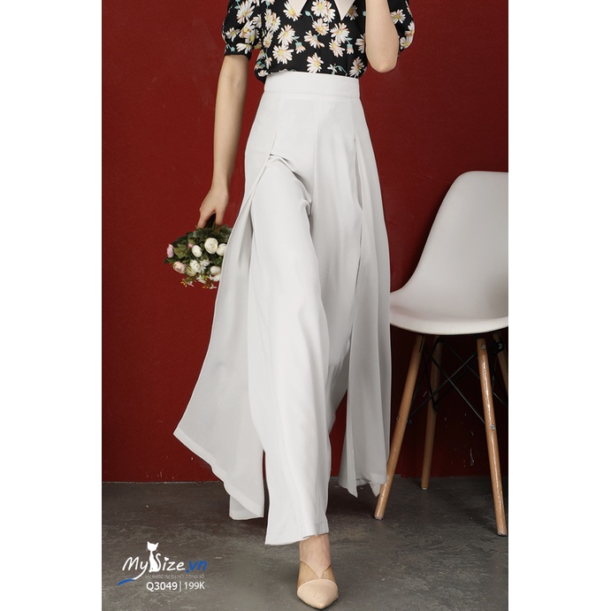 Quần ống rộng hack dáng, dài 100cm nhiều màu Q3049 - Mysize.vn