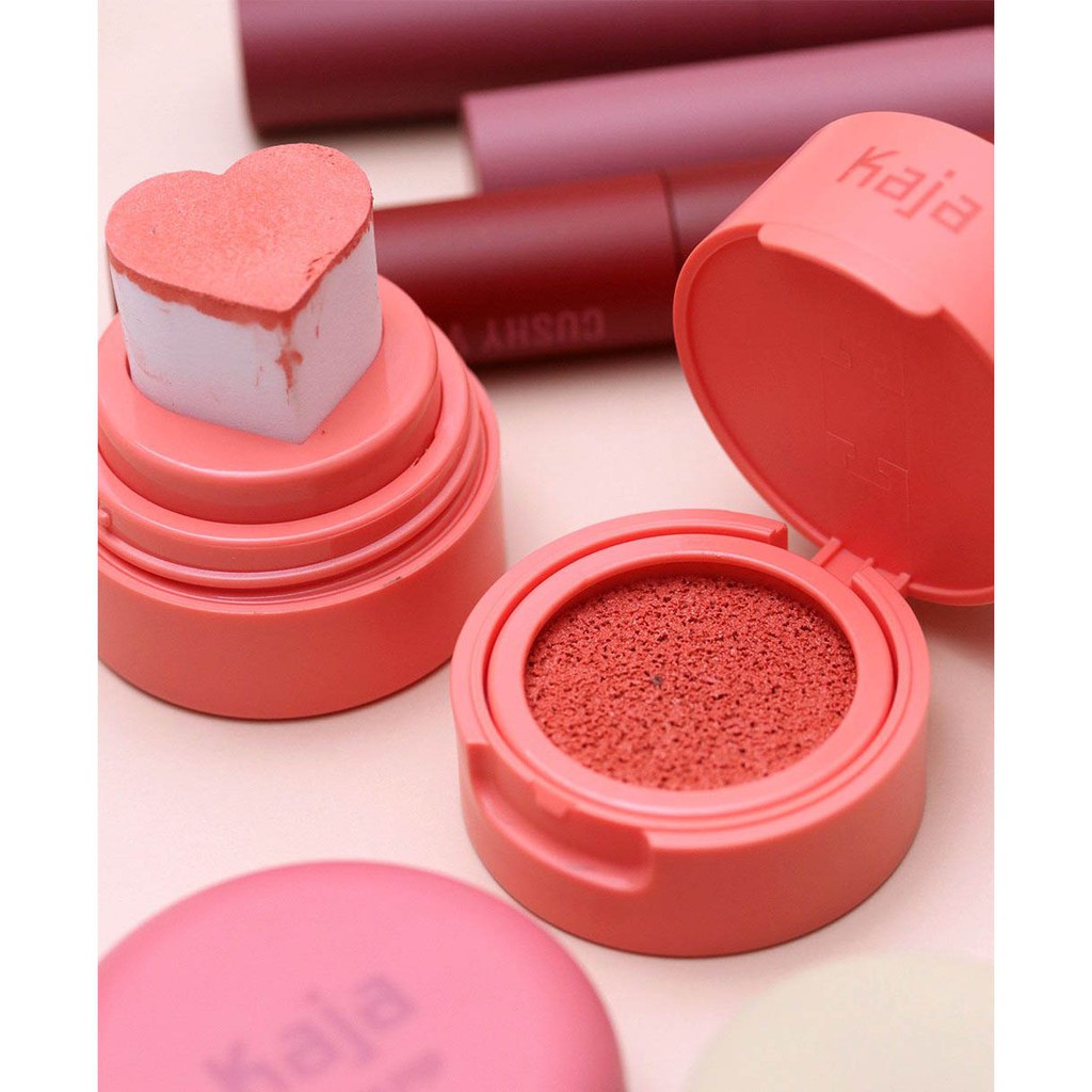 KAJA Set Má Hồng + Son Air Heart Lipstick và Cheeky Stamp Blush