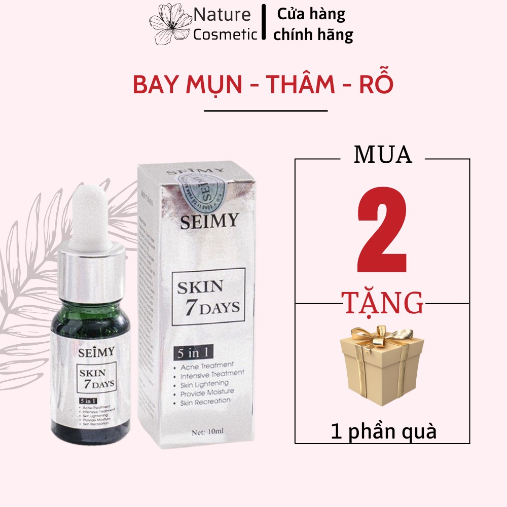 [CHÍNH HÃNG] Serum Giảm  Mụn - Thâm - Rỗ | Seimy Skin 7 Days (10ml) | Hiệu Qủa Sau 7 Ngày Sử Dụng