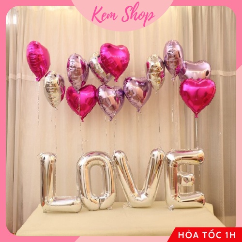 Bóng chữ LOVE trang trí đám cưới, tiệc kỷ niệm, cầu hôn - Kem Shop K220