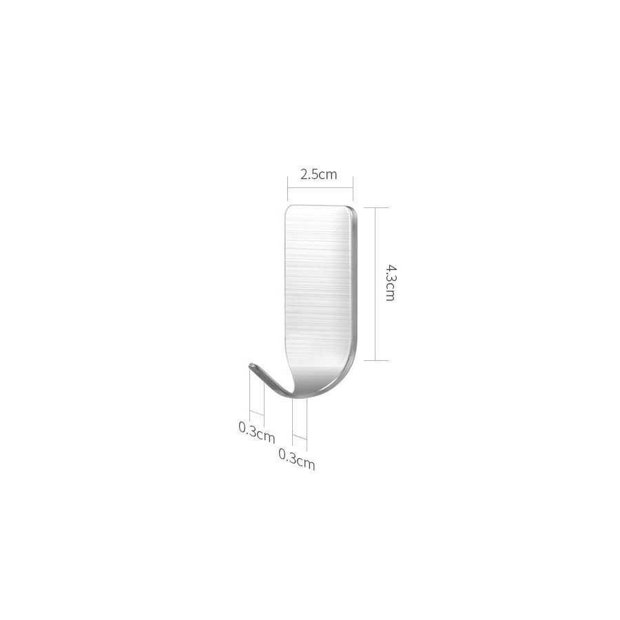 Móc Dán Tường Chịu Lực, Móc Inox Siêu Dính, Móc Treo Đồ Dùng Gia Đình Khu Bếp, Nhà Tắm, Không Khoan Đục. Kingler 2001