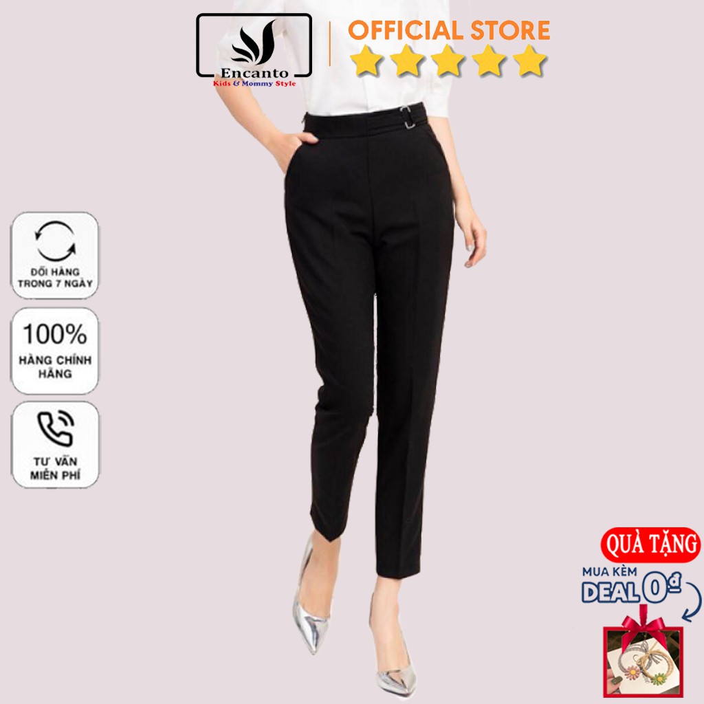 Quần tây nữ dáng baggy ống đứng vải cao cấp chống nhăn phù hợp đi làm đi học Encanto