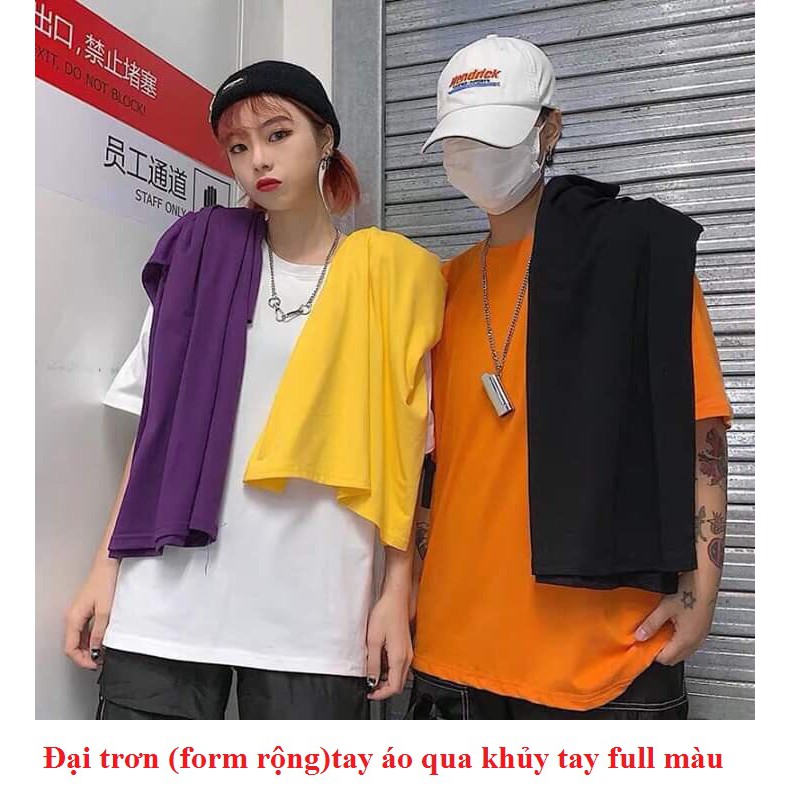 Áo thun TRƠN form rộng tay lỡ cotton FULL MÀU unisex nam nữ