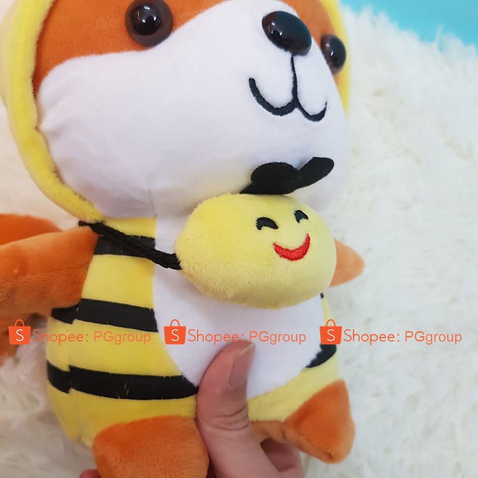 Gấu Bông Chó Shiba Cosplay 25 cm Cao Cấp - Sóc Siba